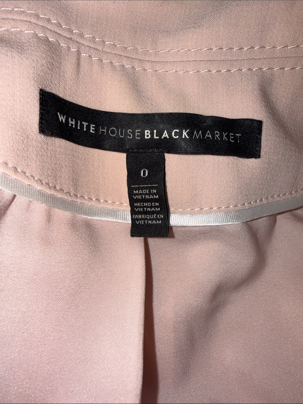 WHBM soft pink Moto Jacket biker neutral feminine cottagecore bodycon balletcore - Picture 4 of 10